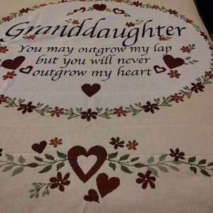 Collections ETC Heart and Floral Tapestry